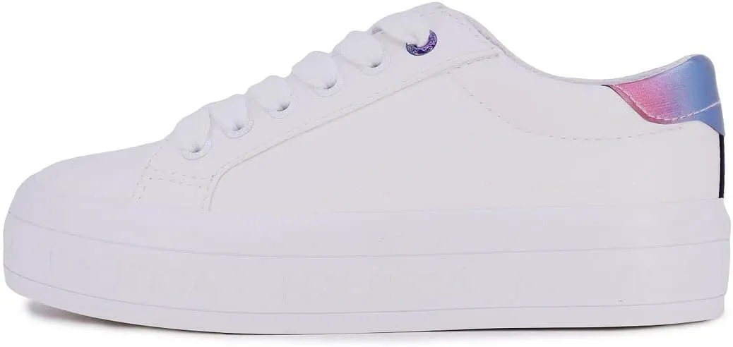 Nautica Girls Fashion Shoe - Lace-Up Low-Top Tennis Sneakers for Big Kids, Little Kids & Toddlers (Regular Heel/Platform Sole)