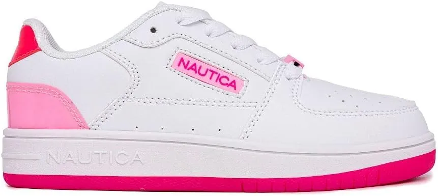 Nautica Girls Fashion Shoe - Lace-Up Low-Top Tennis Sneakers for Big Kids, Little Kids & Toddlers (Regular Heel/Platform Sole)