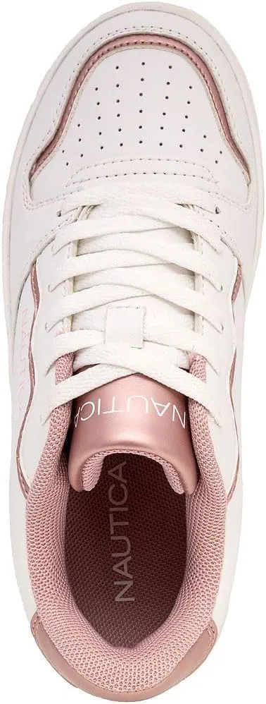 Nautica Girls Fashion Shoe - Lace-Up Low-Top Tennis Sneakers for Big Kids, Little Kids & Toddlers (Regular Heel/Platform Sole)