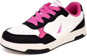 Nautica Girls Fashion Shoe - Lace-Up Low-Top Tennis Sneakers for Big Kids, Little Kids & Toddlers (Regular Heel/Platform Sole)