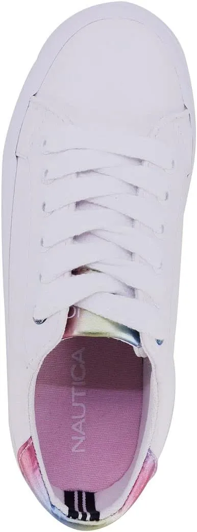 Nautica Girls Fashion Shoe - Lace-Up Low-Top Tennis Sneakers for Big Kids, Little Kids & Toddlers (Regular Heel/Platform Sole)