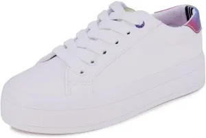 Nautica Girls Fashion Shoe - Lace-Up Low-Top Tennis Sneakers for Big Kids, Little Kids & Toddlers (Regular Heel/Platform Sole)