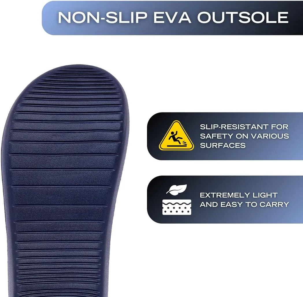 Nautica Men's Athletic Slides Sport Shower Sandals for Indoor & Outdoor - Lightweight, Durable and Comfortable