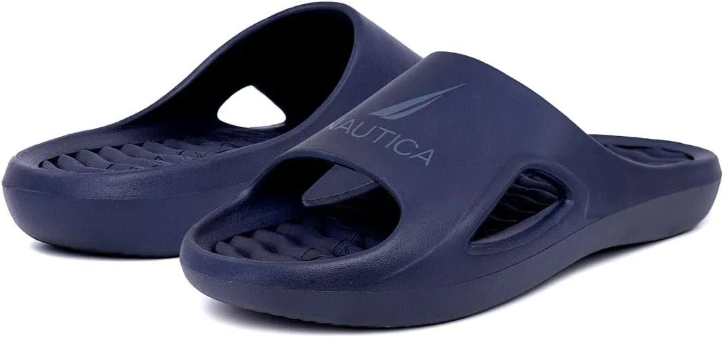 Nautica Men's Athletic Slides Sport Shower Sandals for Indoor & Outdoor - Lightweight, Durable and Comfortable