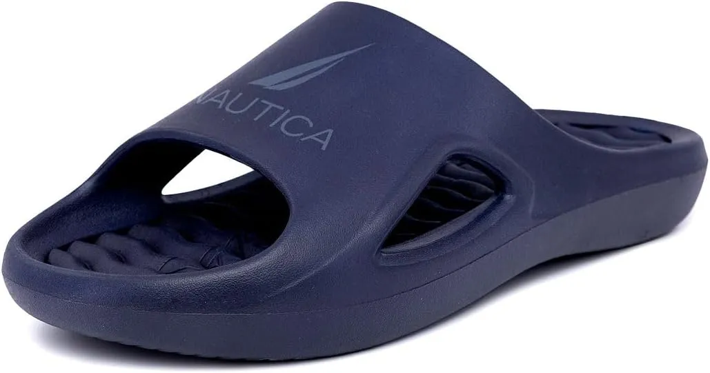 Nautica Men's Athletic Slides Sport Shower Sandals for Indoor & Outdoor - Lightweight, Durable and Comfortable