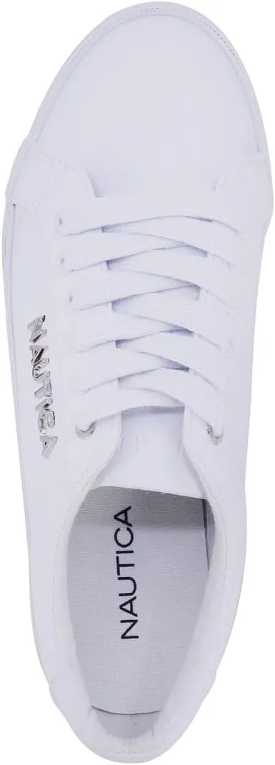 Nautica Women's Fashion Court Sneakers - Lace-Up Casual Tennis Shoes for Ladies