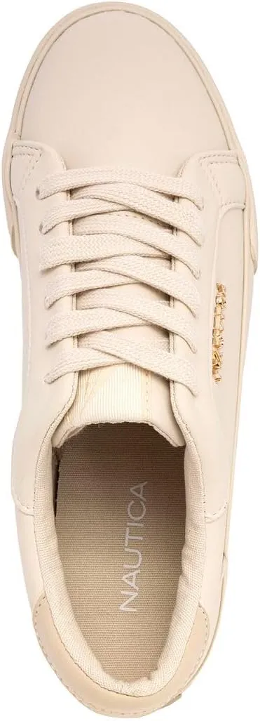 Nautica Women's Fashion Court Sneakers - Lace-Up Casual Tennis Shoes for Ladies