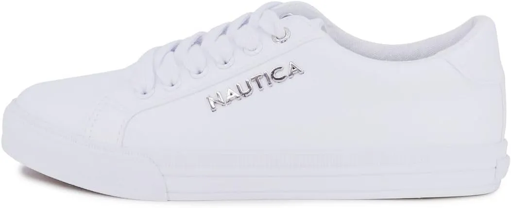 Nautica Women's Fashion Court Sneakers - Lace-Up Casual Tennis Shoes for Ladies