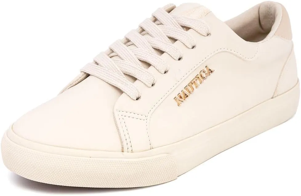 Nautica Women's Fashion Court Sneakers - Lace-Up Casual Tennis Shoes for Ladies