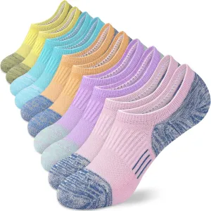 No Show Socks Womens Athletic Cushion Ankle Footies Low Cut 5-6 Pairs