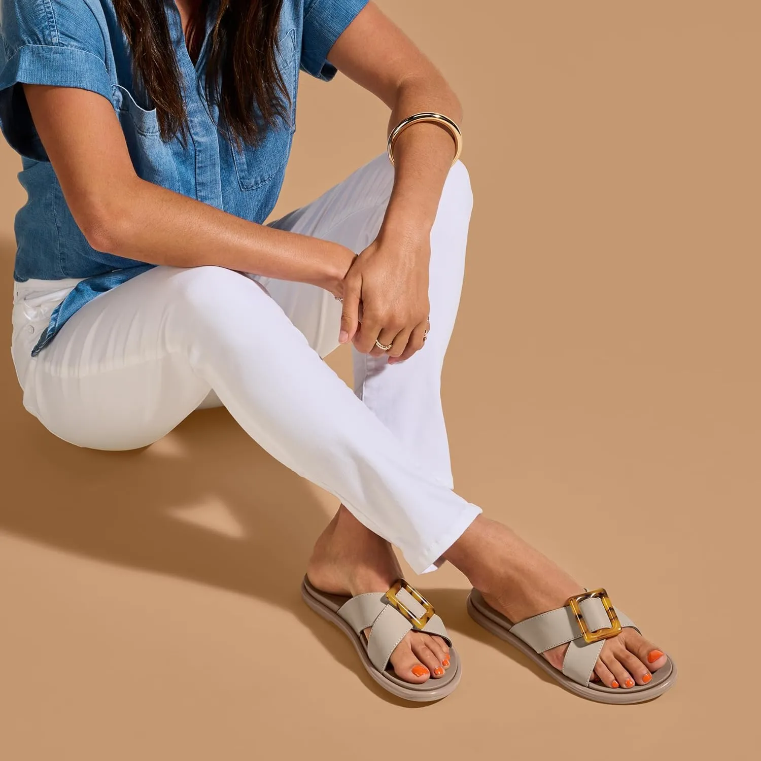 OLUKAI La'i Women's Slide Sandals, Everyday Shoe & Water-Friendly, All-Day Comfort, Stylish & Durable