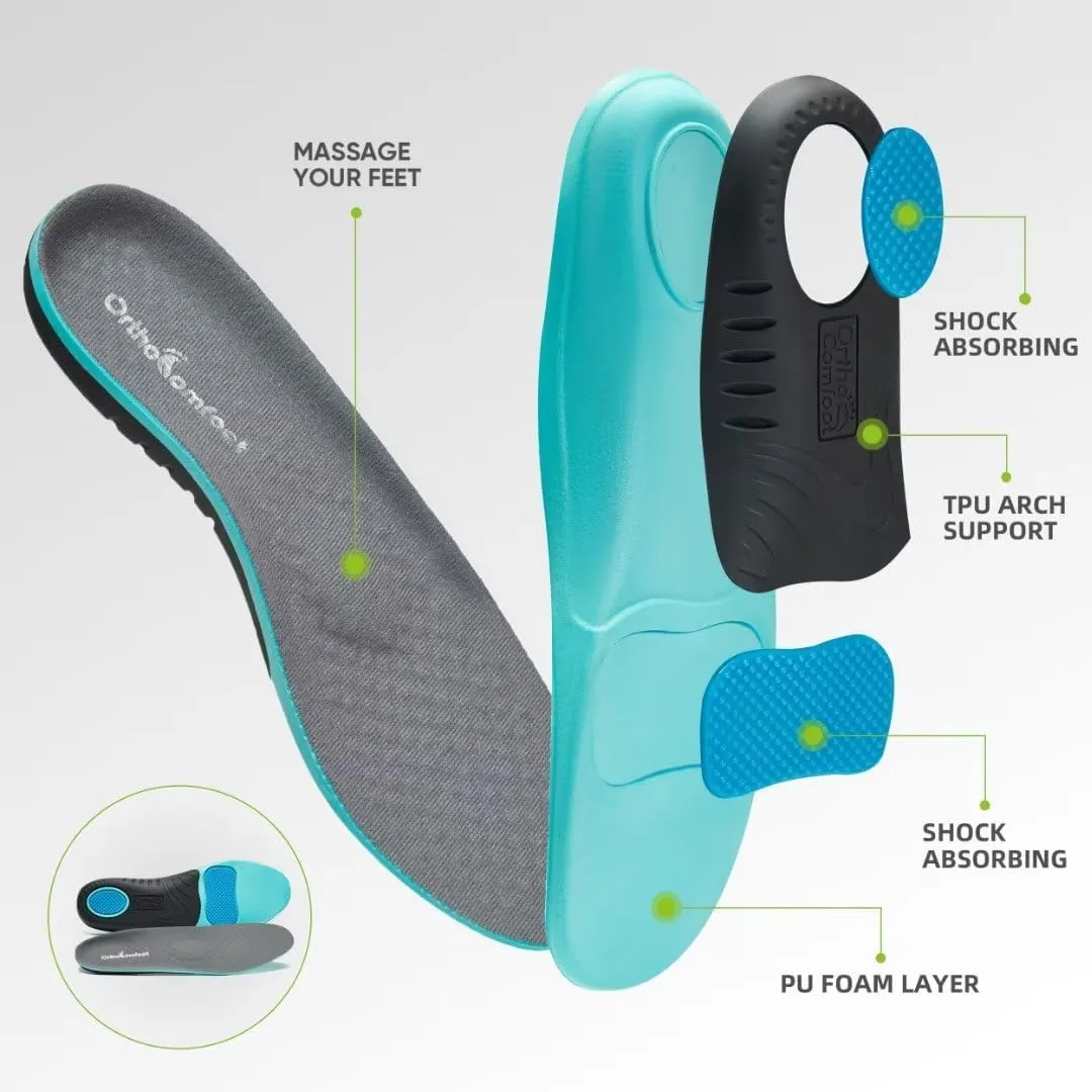 OrthoComfoot Men's Orthopedic Slip-On Loafers Walking Shoes with Arch Support: Comfortable Orthotic Shoes for Plantar Fasciitis, Casual Flat Feet Slippers for Foot and Heel Pain Relief