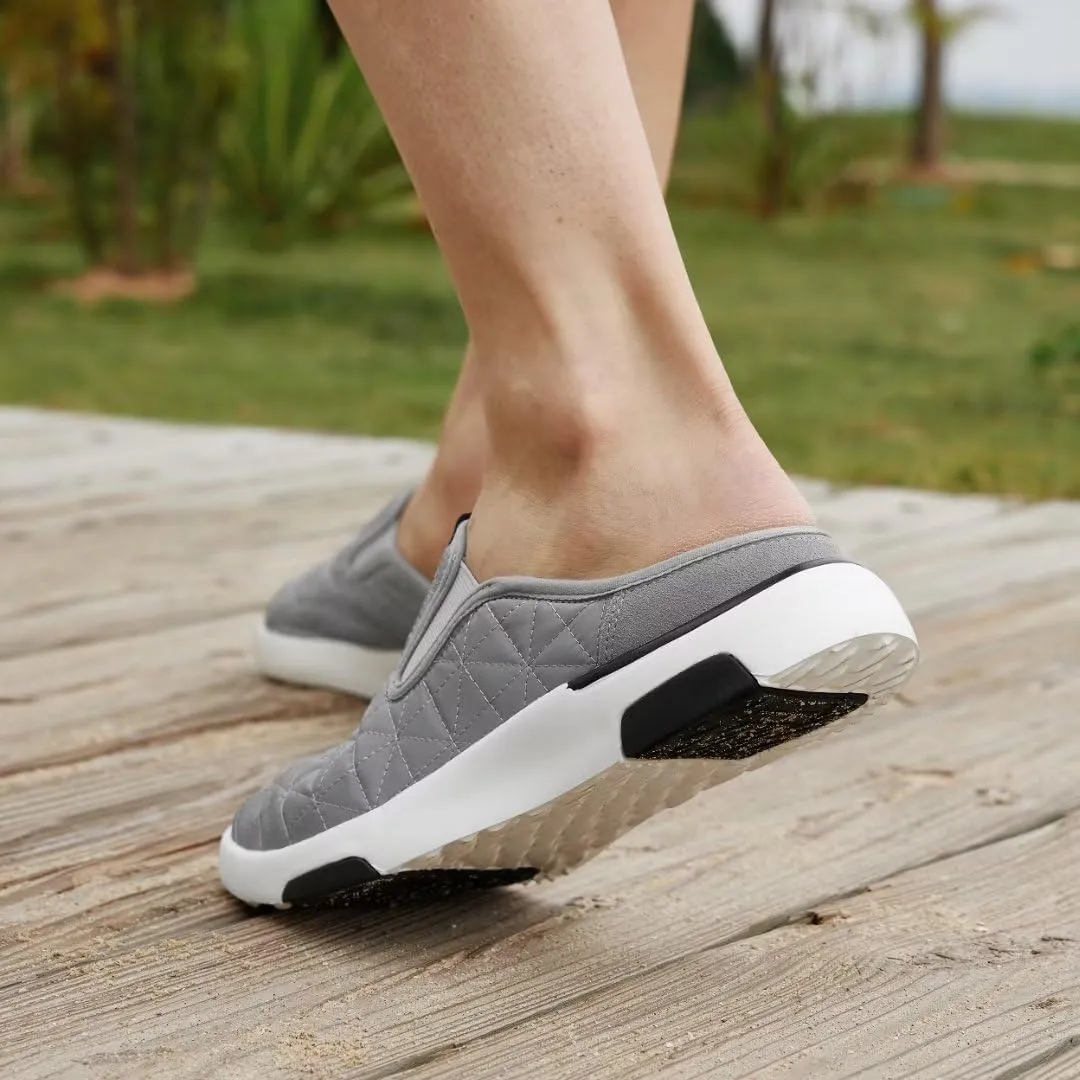 OrthoComfoot Men's Orthopedic Slip-On Loafers Walking Shoes with Arch Support: Comfortable Orthotic Shoes for Plantar Fasciitis, Casual Flat Feet Slippers for Foot and Heel Pain Relief