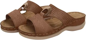 Orthopedic Sandals for Women Arch Support Wedges Sandal Summer Casual Comfortable Slippers Dressy Platform Beach Slides Low Heels Memory Foam Sandals Breathable Slipper