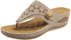 Orthopedic Sandals for Women Breathable Mesh Sports Sandals With Non-Slip Sole Women’s Thick-Soled Wedge Heel Slippers