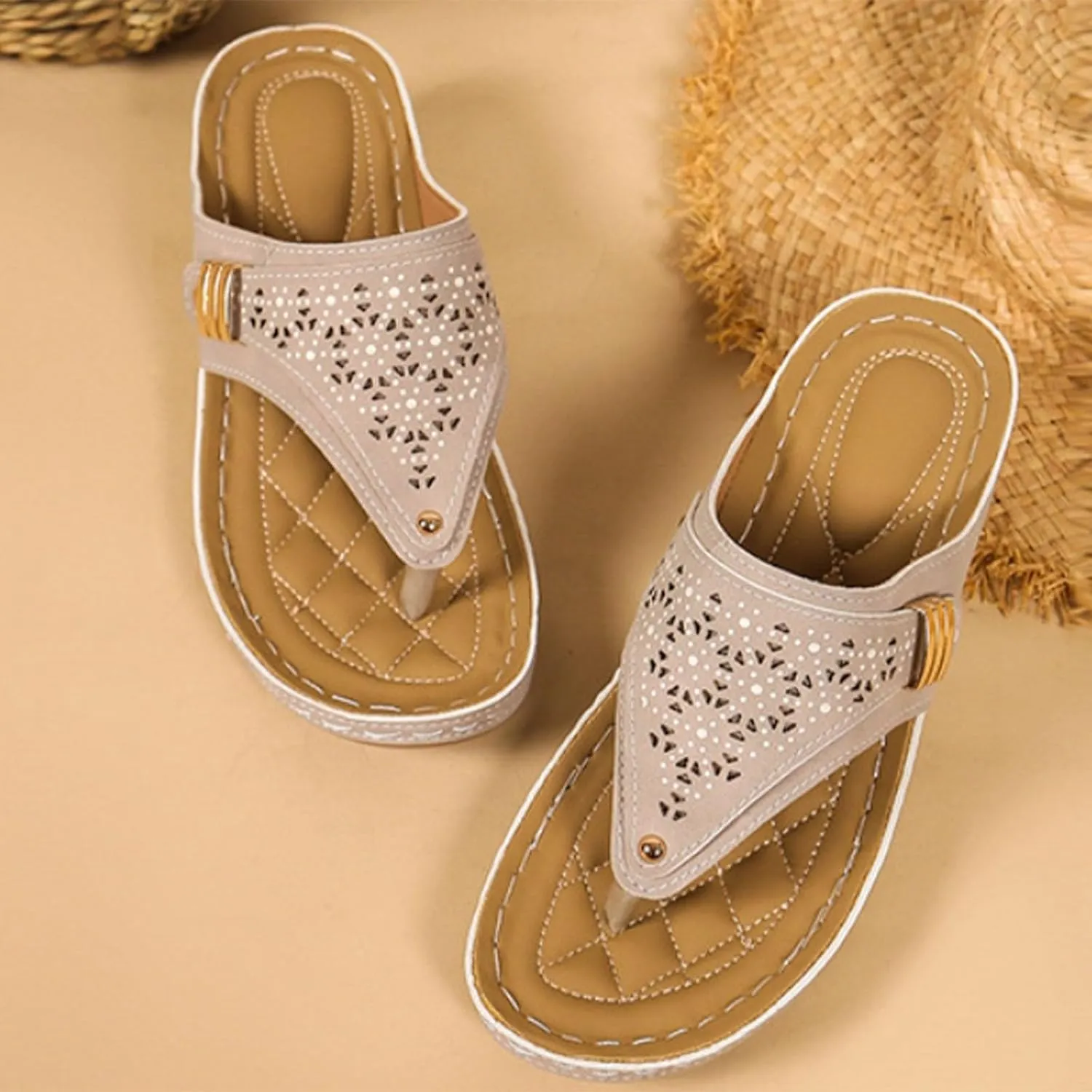 Orthopedic Sandals for Women Breathable Mesh Sports Sandals With Non-Slip Sole Women’s Thick-Soled Wedge Heel Slippers