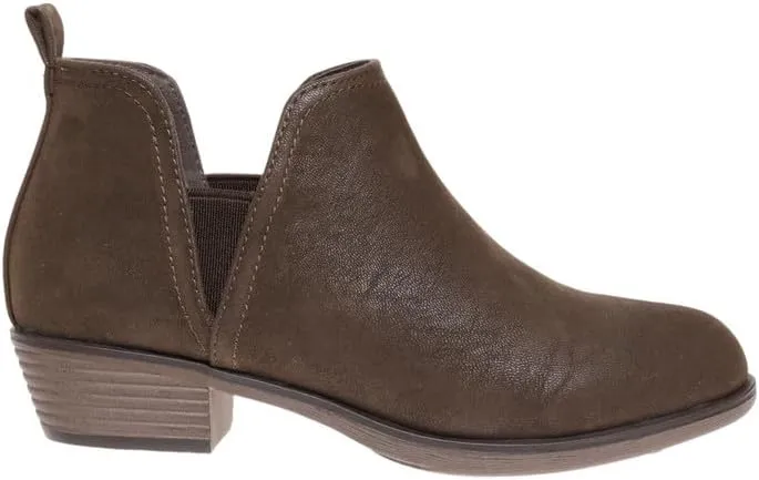 Pierre Dumas Girl's Ankle Boots Round Toe Low Chunky Heel Booties Kids Dress Boots