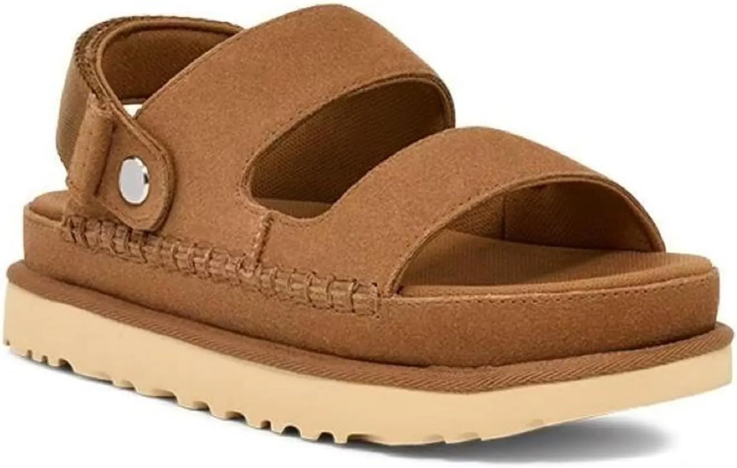 Platform Suede Sandals for Women Comfortable Slides Adjustable Strap Non Slip Lightweight Women’s Flat Sandals Casual Slip On Slippers for Summer