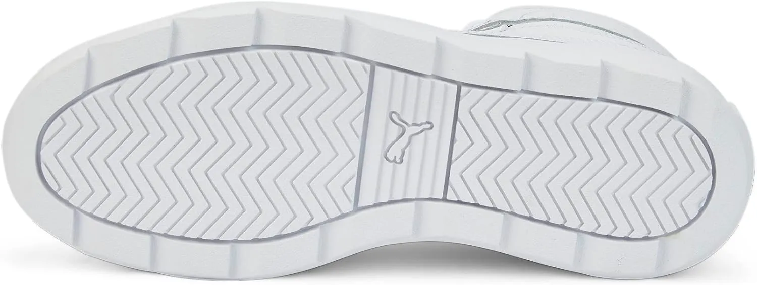 PUMA Women's Karmen Rebelle Mid Shoes, White-Light Sand, 10