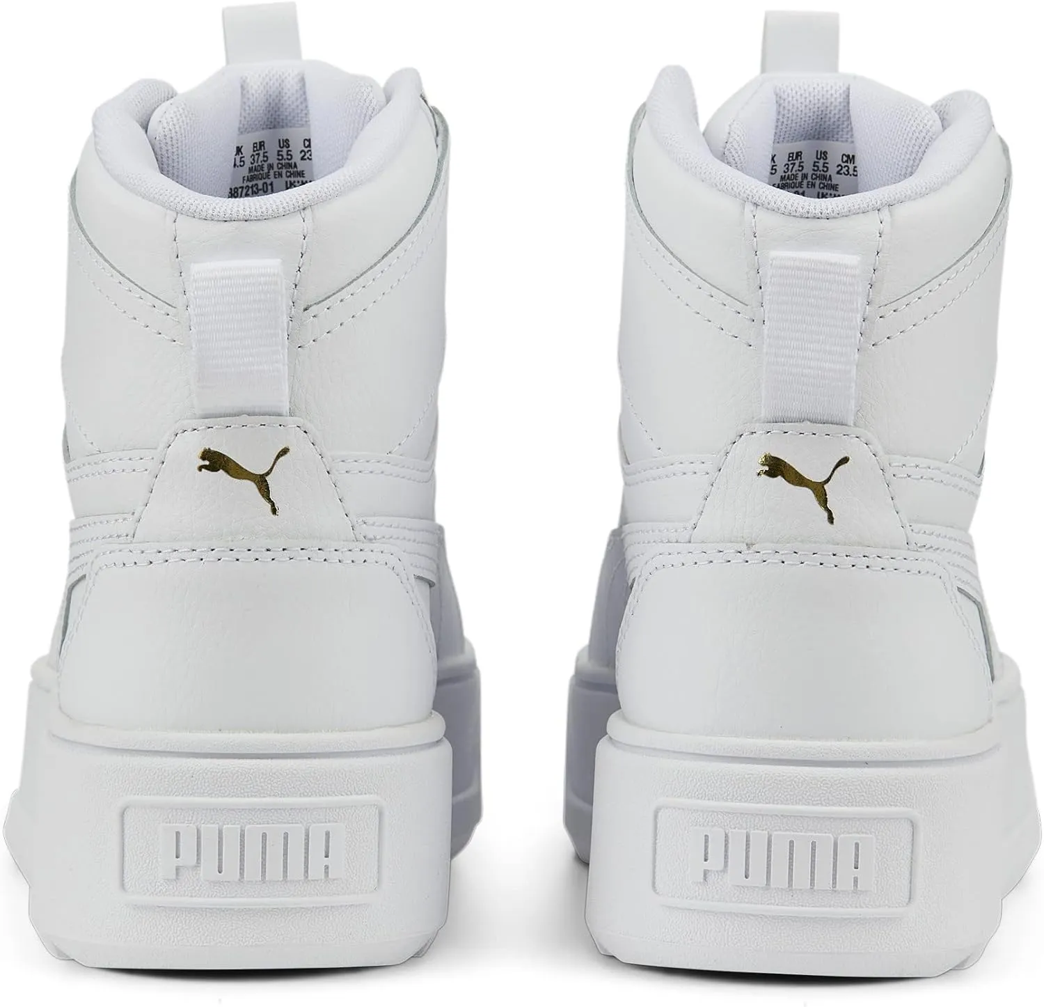 PUMA Women's Karmen Rebelle Mid Shoes, White-Light Sand, 10