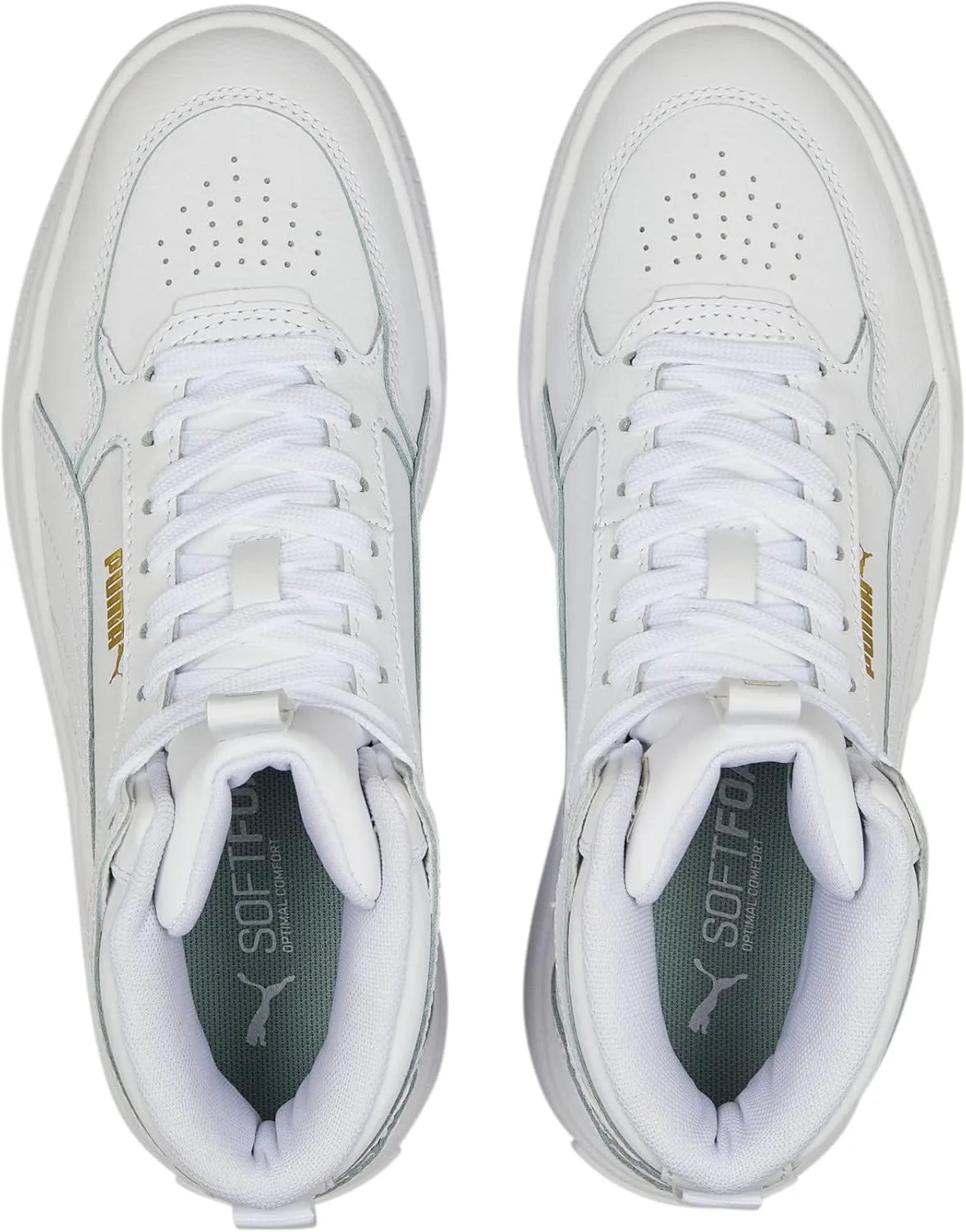PUMA Women's Karmen Rebelle Mid Shoes, White-Light Sand, 10