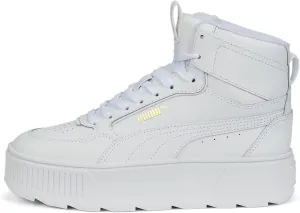 PUMA Women's Karmen Rebelle Mid Shoes, White-Light Sand, 10
