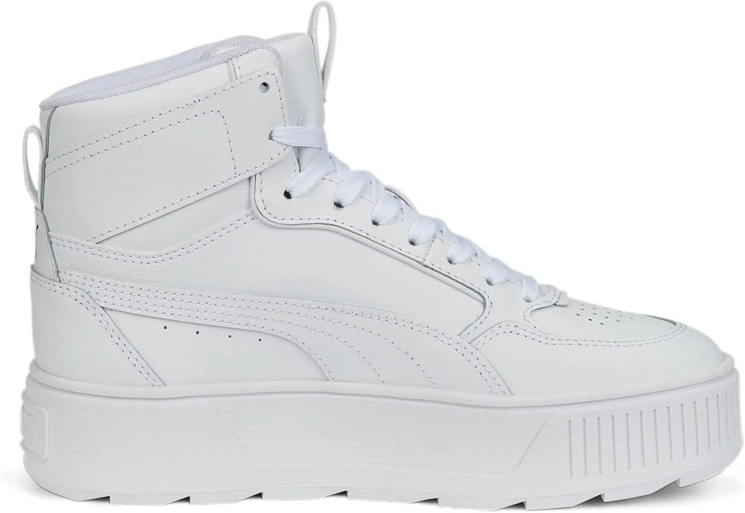PUMA Women's Karmen Rebelle Mid Shoes, White-Light Sand, 10