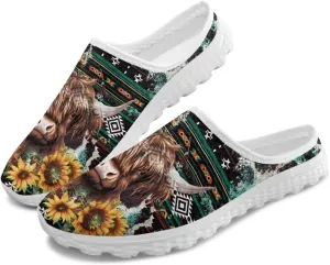 Retro Aztec Tribal Womens Walking Mules Sneakers Stylish Memory Foam Barefoot Slip On Teacher Nursing Loafers