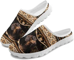 Retro Aztec Tribal Womens Walking Mules Sneakers Stylish Memory Foam Barefoot Slip On Teacher Nursing Loafers