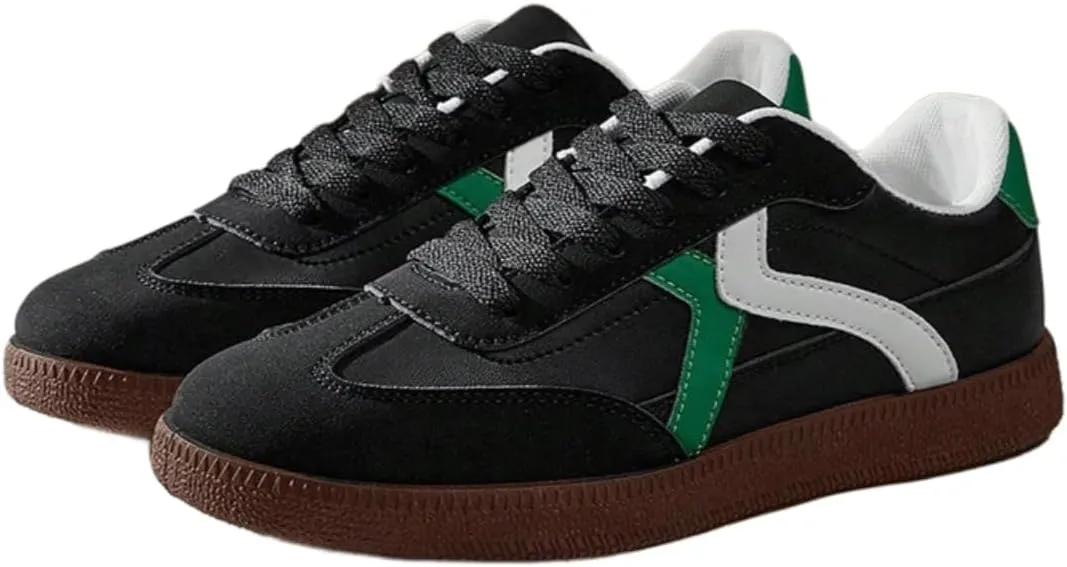 Retro Style Low Top Vulcanized Sneakers for Women Casual German Trainer Inspired Design for Spring Autumn Daily Outfits with Versatile Comfort Fit