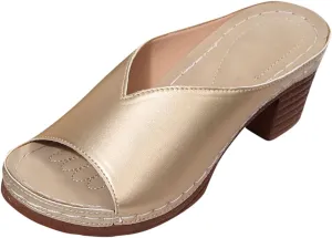 Sandals Platforms for Women 2025 Open Toe Chunky Block Heel Wedges Slip-On Slides Comfortable Summer Beach Outdoor