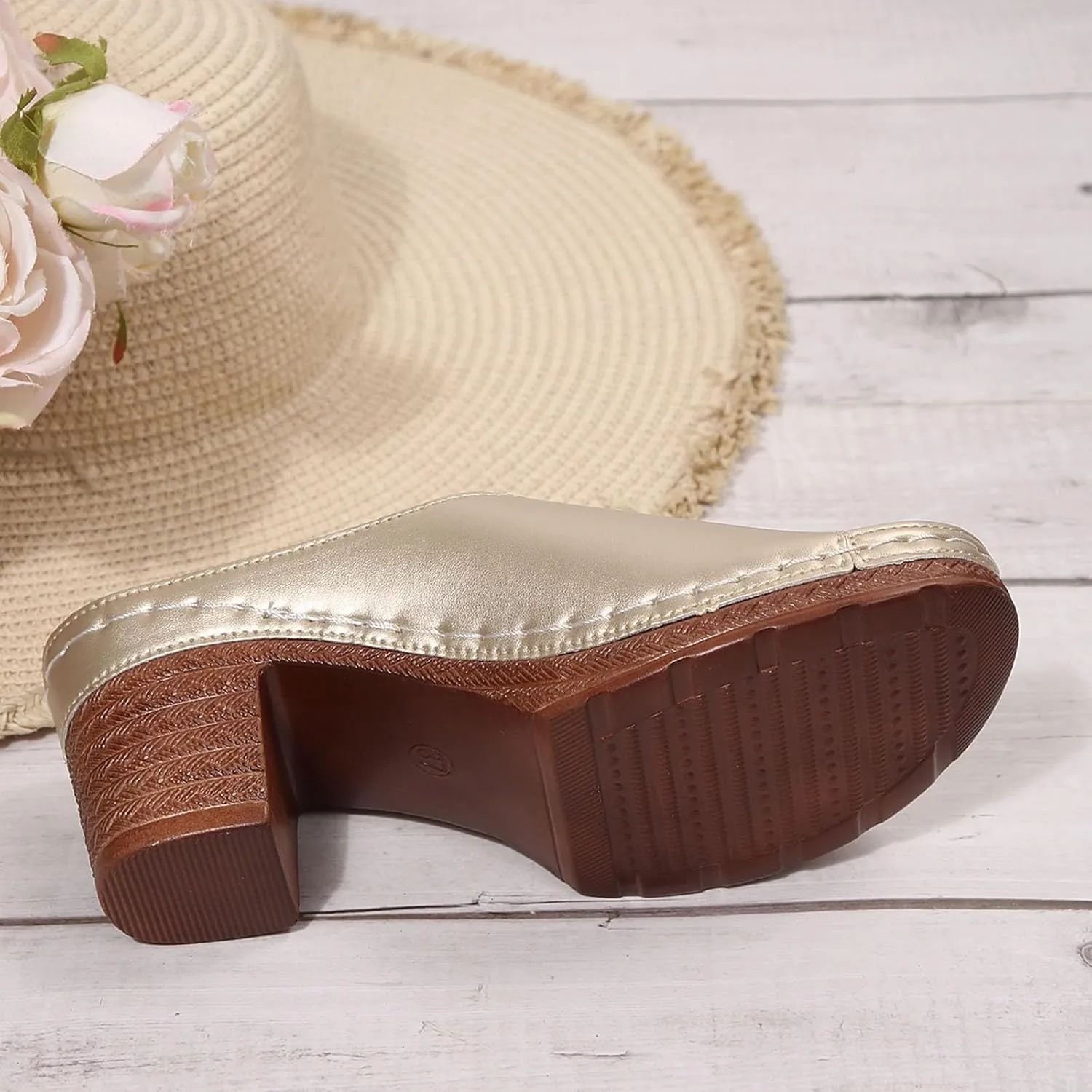Sandals Platforms for Women 2025 Open Toe Chunky Block Heel Wedges Slip-On Slides Comfortable Summer Beach Outdoor