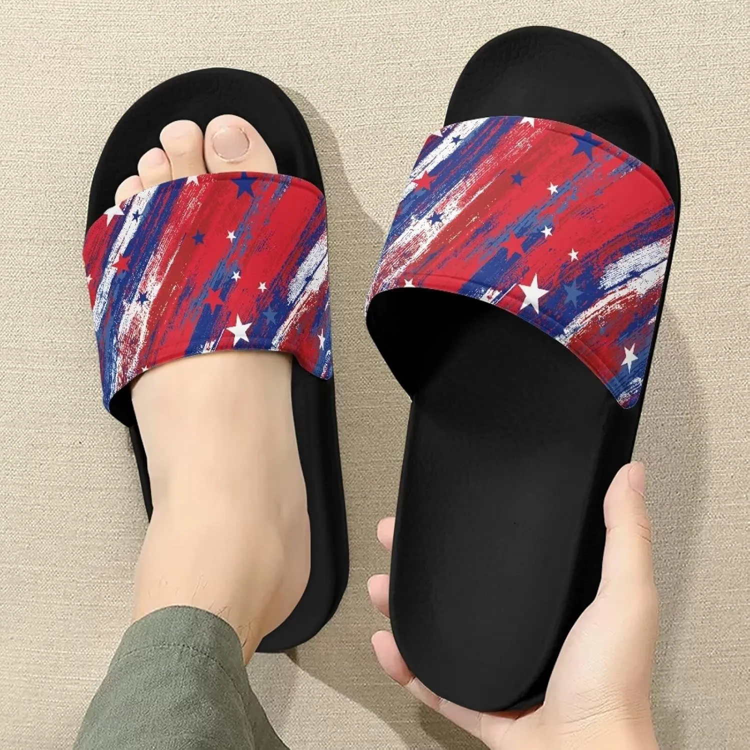 Sandals Slides for Women Stylish Summer Slippers Casual Beach Slides Non Slip Bathroom Slide Shoes