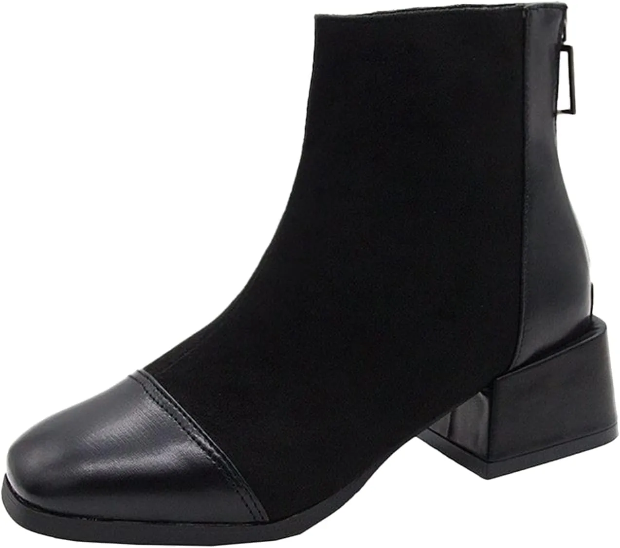 SBGMoSJ Comfortable Black Ankle Boots for Women Low Heel White Boots for Men Womens Leather Ankle Boots Wide Wide Width Shoes for Women Dress Platform Ankle Boots for Women Low Heel