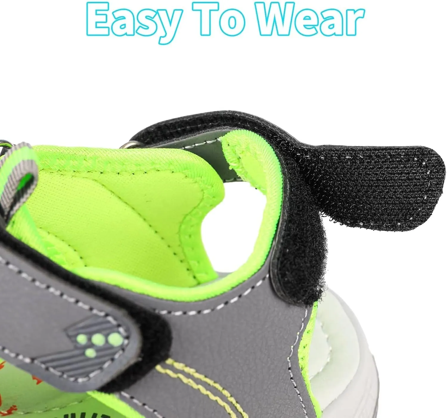 seannel Kids Athletic Sandals Boys and Girls Outdoor Hiking Sports Closed-Toe Sandal Pool Beach Shoes Summer Water shoes