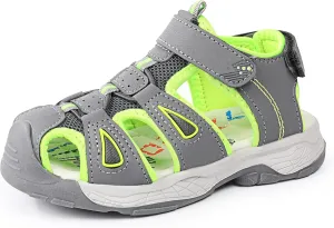 seannel Kids Athletic Sandals Boys and Girls Outdoor Hiking Sports Closed-Toe Sandal Pool Beach Shoes Summer Water shoes