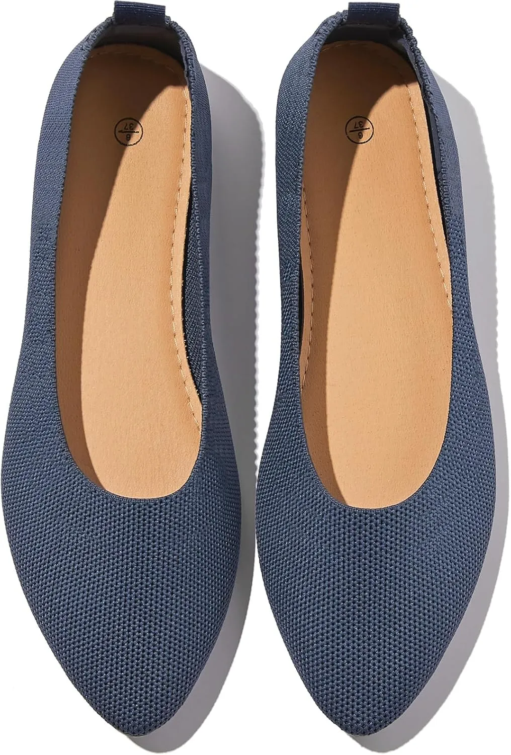 Shupua Women's Flats Shoes Pointed Toe Flats Comfortable Slip on Shoes Flat Dress Shoes Black Ballet Flats for Women