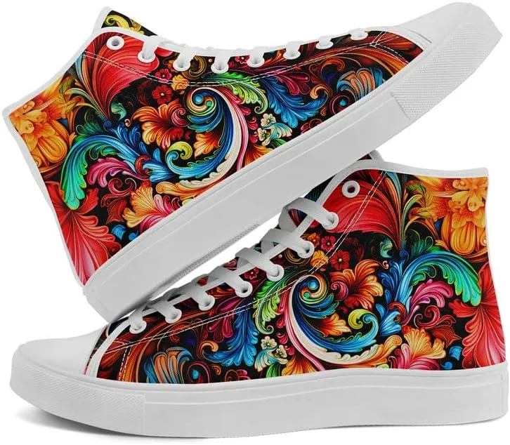 Skull High Tops Canvas Shoes for Men Women Classic Lace Up Gothic Fashion Sneaker Street Casual Canvas Sneakers