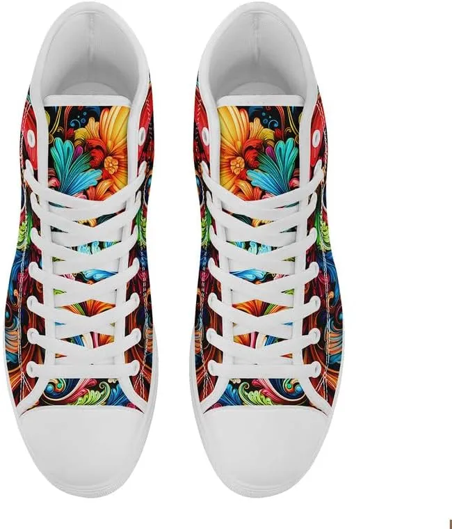 Skull High Tops Canvas Shoes for Men Women Classic Lace Up Gothic Fashion Sneaker Street Casual Canvas Sneakers
