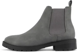 Soda “HOPPER” ~ Women Round Toe Double Elastic Gore Lug Sole Low Heel Chelsea Ankle Boot Bootie