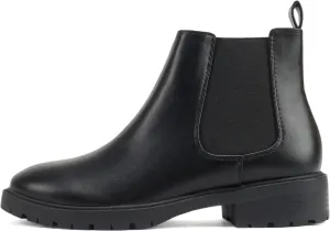 Soda “HOPPER” ~ Women Round Toe Double Elastic Gore Lug Sole Low Heel Chelsea Ankle Boot Bootie
