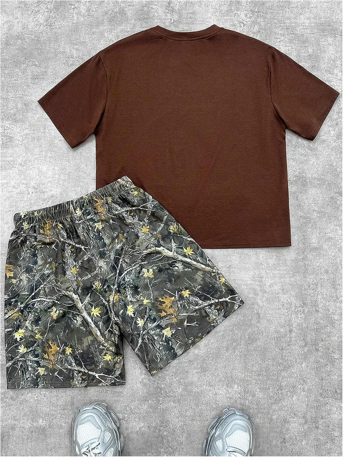 SOLY HUX Boy's Tracksuits Two Piece Outfits Short Sleeve T Shirts Camo Shorts Set Streetwear Summer Clothes