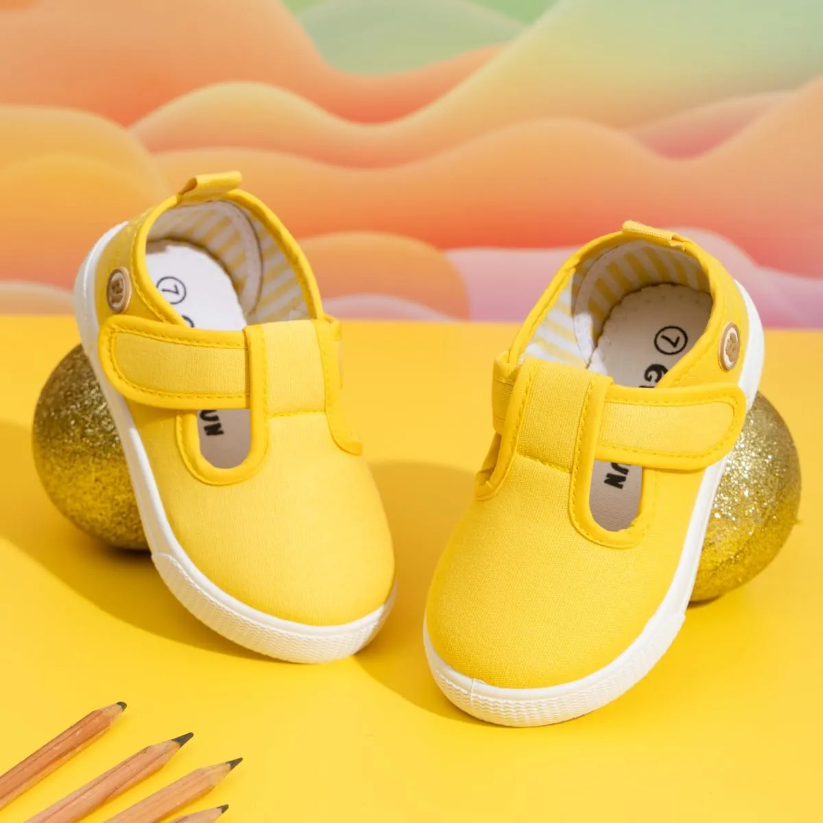 Sonsage Toddler Boys Girls Canvas Sneakers Soft Sole T-Strap Shoes Lightweight Comfy Classical Flats Non Skid Shoe for Little Kids