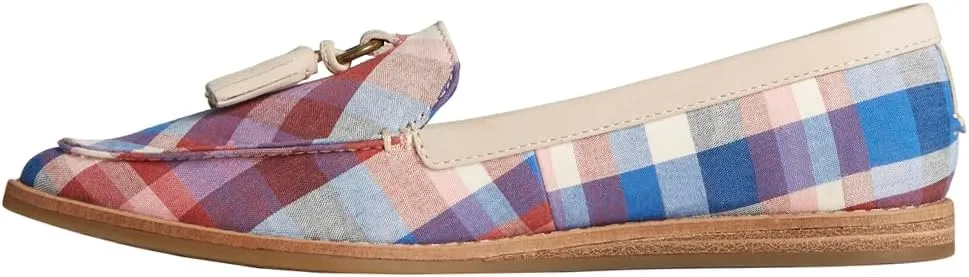 Sperry Womens Saybrook Plaid Loafers Flats Casual - Beige