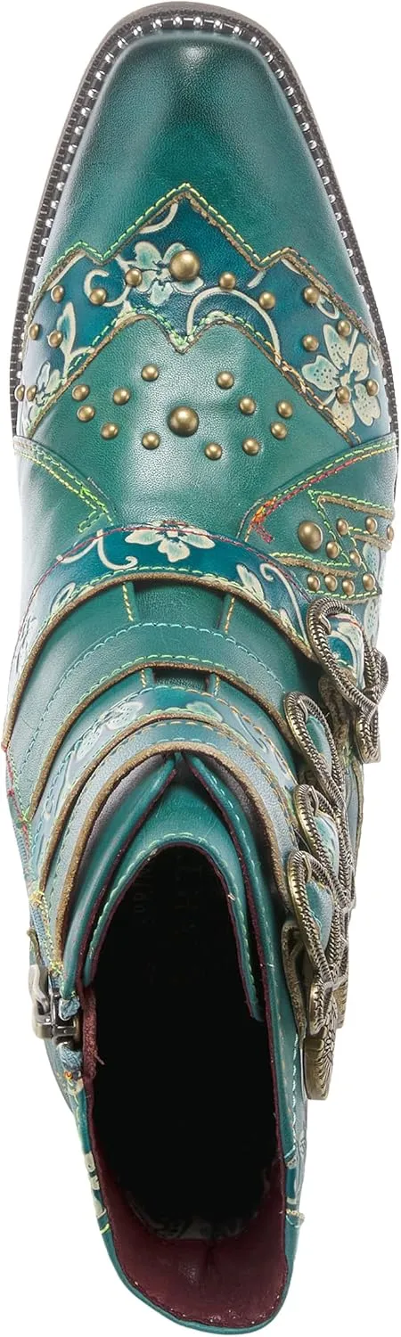 Spring Step L'Artiste Rodeha Booties for women - Women's Ankle Boots with Zipper Closure - Ladies Boots with Western Style Pointed Toe Silhouette