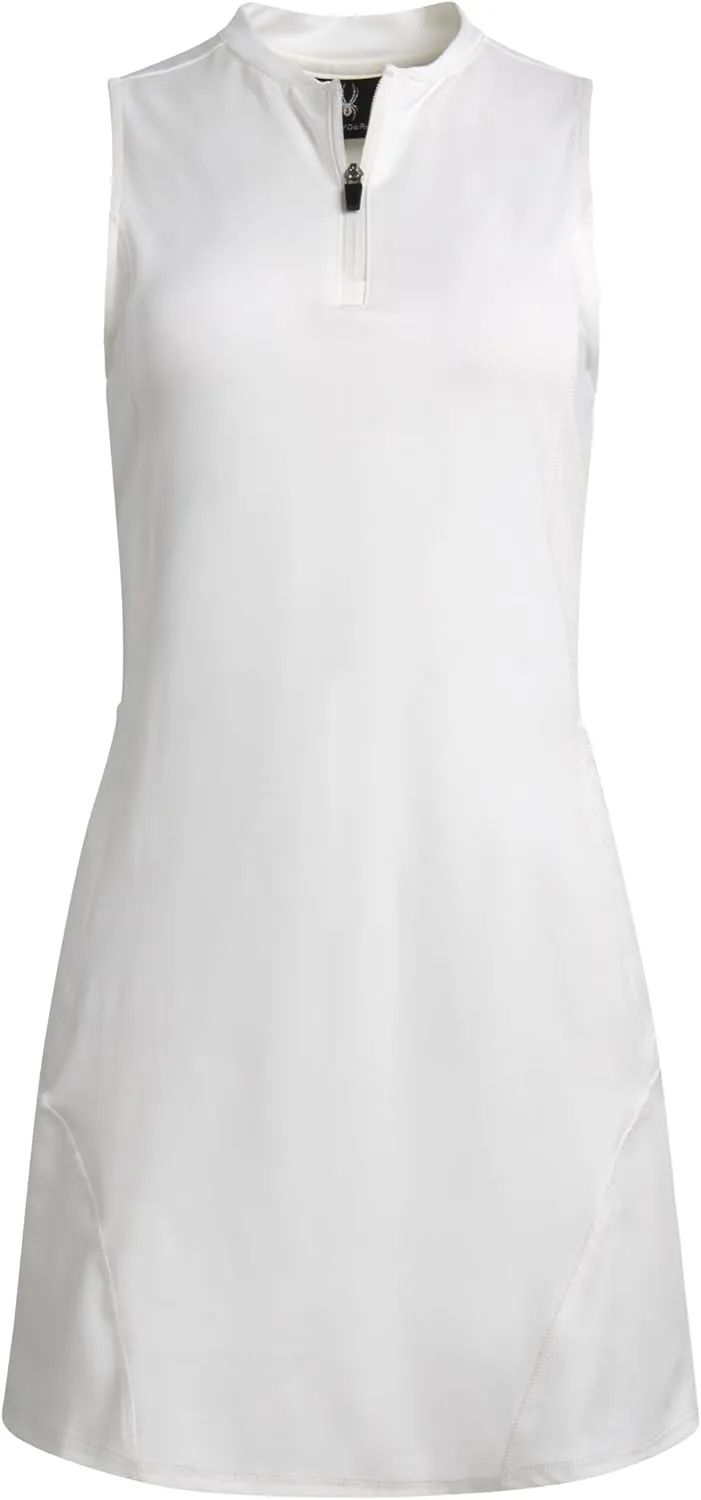 Spyder Womens Athletic Dress - Sleeveless Tennis Dress with Pockets, Quick-Dry Quarter Zip Golf Dresses for Women (S-XL)