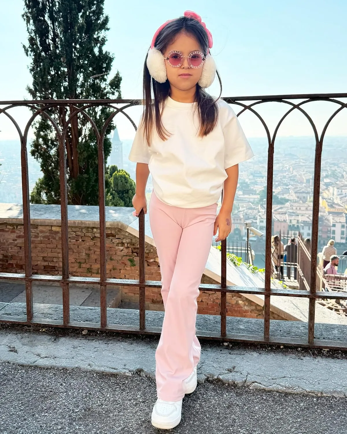 Stelle Girl's Flare Leggings High Waisted Yoga Pants Bootcut Dance Casual Pants Activewear Kids Bell Bottoms