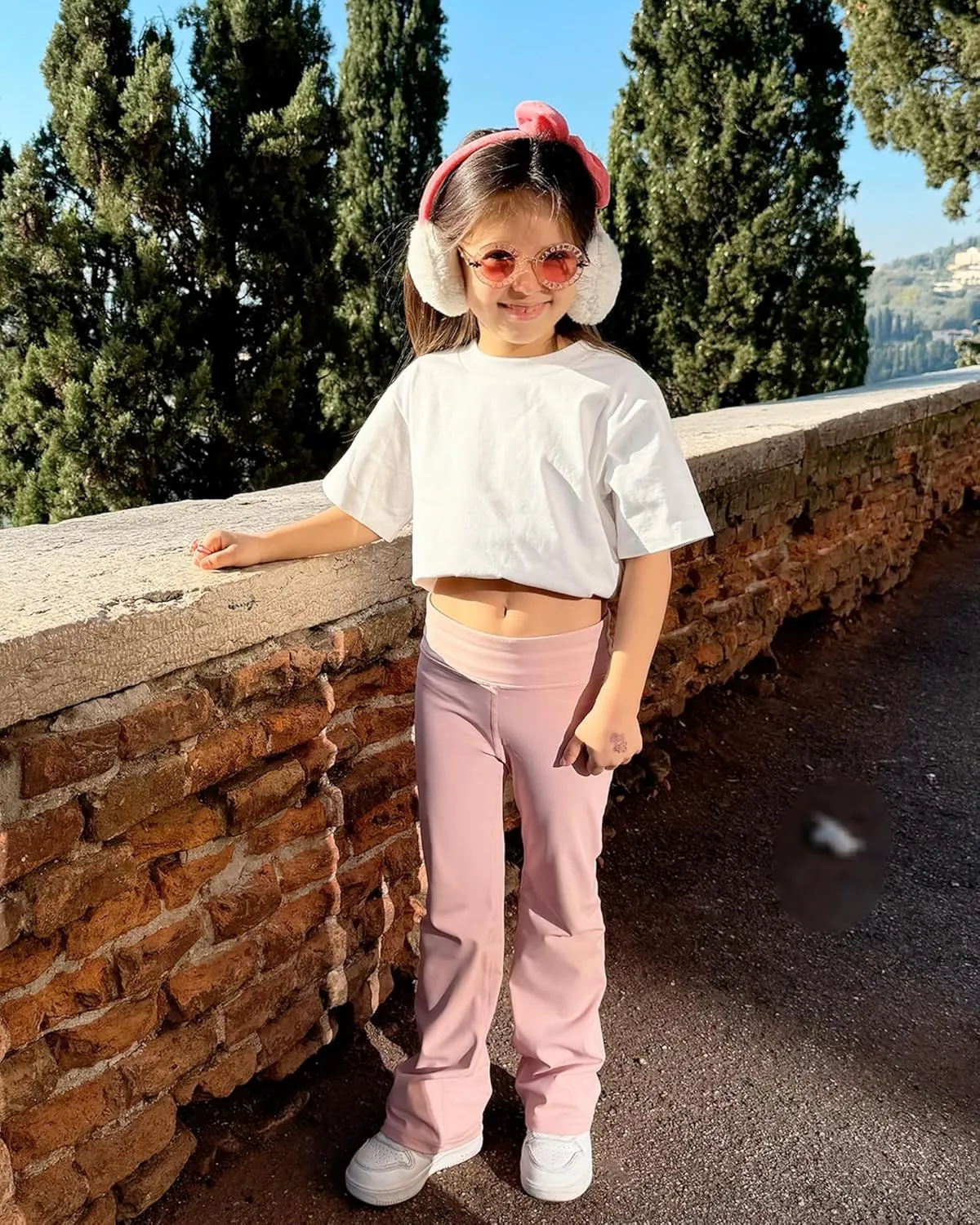 Stelle Girl's Flare Leggings High Waisted Yoga Pants Bootcut Dance Casual Pants Activewear Kids Bell Bottoms