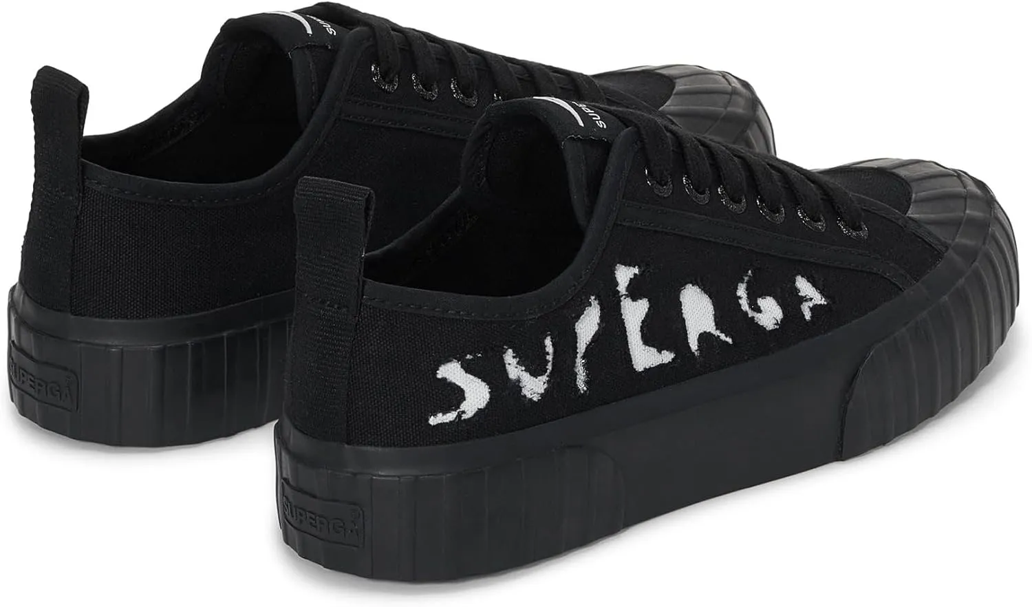 SUPERGA 2630 Ripped Logo - Shoes - Sneakers - Black - Woman