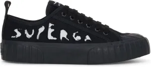 SUPERGA 2630 Ripped Logo - Shoes - Sneakers - Black - Woman